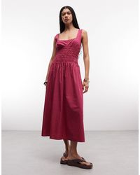 Collusion - Robe longue froncée à encolure carrée et rayures - Lyst