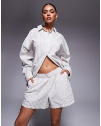Nike - – gestreifte shorts aus popeline - Lyst
