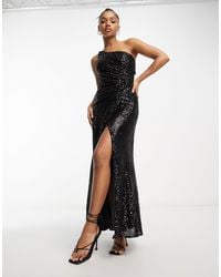Forever New - One Shoulder Cut-out Sequin Maxi Dress - Lyst