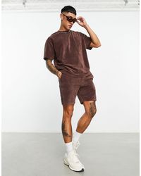 ASOS - – schmal geschnittene shorts aus weichem frottee - Lyst
