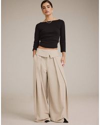 Stradivarius - Boat Neck 3/4 Sleeve T-shirt - Lyst