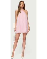Edikted - Emeline Backless Halter Mini Dress - Lyst
