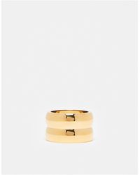 TOPSHOP - Psalm Waterproof Stainless Steel Stacked Effect Ring - Lyst