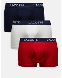 Lacoste - – 3er-pack mehrfarbige unterhosen - Lyst