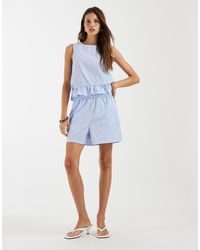 Pieces - High Waisted Shorts Co-ord - Lyst
