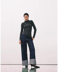 ASOS - Deep Turn Up Jean - Lyst