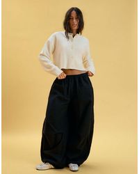 Bershka - Round Neck Button-up Knit Cardigan - Lyst