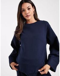 ASOS - Asos Design Maternity Interlock Oversized Crew Neck Top - Lyst