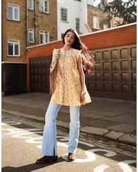 Stradivarius - D74 Flare Slit Jeans - Lyst