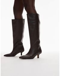 & Other Stories - Real Leather Knee-high Heeled Boots With Suede Lining - Lyst