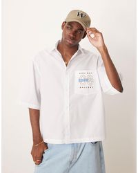 ASOS - – kastiges oversize-hemd aus popeline - Lyst