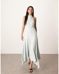 slim fit dress slacks Crystal-embellished Satin Maxi Dress with Cutouts 46 (FR) / White