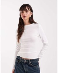 ASOS - Soft Longline Long Sleeve Shrunken Tee - Lyst