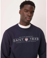 GANT - 1949 Shield Chest Logo Sweatshirt - Lyst
