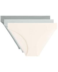 Oysho - 3 Invisible Cotton Blend Classic Bikini Briefs - Lyst