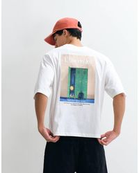 ASOS - Boxy Oversized T-Shirt With Locker Room Back Graphic - Lyst