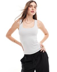 ONLY - Reversible Seamless Square Neck Vest Top - Lyst