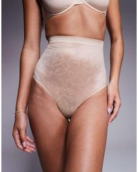 Bye Bra - Lacy Invisible Lace High Waist Shaping Lingerie Thong - Lyst