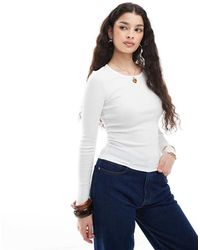 Glamorous - Long Sleeve Crew Neck Top - Lyst
