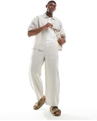 Pull&Bear - – hose aus reinem leinen - Lyst