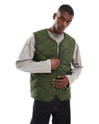 New Look - Veste matelassée sans manches - kaki - Lyst