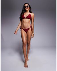 Wolf & Whistle - Tie Side Bikini Bottom With Gold Hardware Detail - Lyst