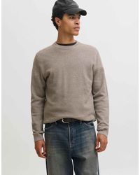 Jack & Jones - Riley gerippter strickpullover mit rundhalsausschnitt - Lyst