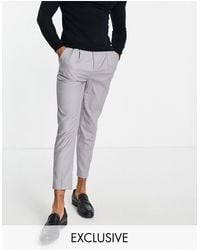 New Look Pleated Smart Pants - Gray