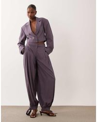 ASOS - Tailored Tie Hem Balloon Trousers Co-Ord - Lyst