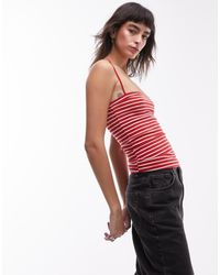 TOPSHOP - Stripe Spaghetti Strap Tube Top - Lyst