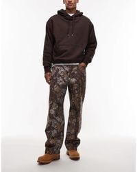 Obey - Jean baggy classique - camouflage marron - Lyst