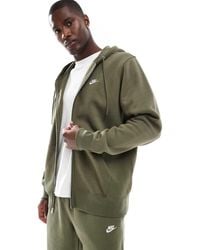 Nike - Sudadera Con Capucha Y Cremallera De Club-Verde - Lyst