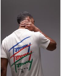 Tommy Hilfiger - T-shirt avec imprimé signature répété au dos - grège chiné - Lyst