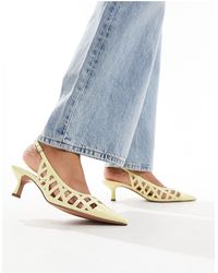 ASOS - Sonic - scarpe con tacchetti color limone con cut-out - Lyst