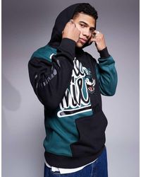 Cheats & Thieves - Sudadera Verde Y Negra Con Capucha Y Estampado Color Block "Heavy Hitters" De Tejido De 320 G/M2 De - Lyst