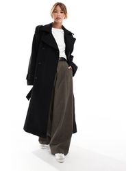 ASOS - Nette Trenchcoat Van Imitatiewol - Lyst