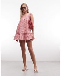Reclaimed Vintage - Mini Smock Sun Dress - Lyst