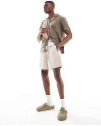 Only & Sons - Short workwear en lin mélangé - beige - Lyst
