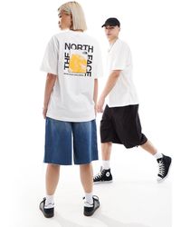 The North Face - Half dome - t-shirt oversize bianca con stampa fotografica sul retro - Lyst
