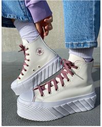 Script Print UNT1TL3D montante Toile Converse en coloris Noir - Lyst