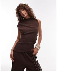 TOPSHOP - – strukturiertes, asymmetrisches tanktop - Lyst