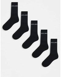 Jack & Jones - 5 Pack Ribbed Logo Socks - Lyst