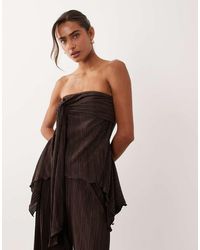 ASOS - Co-ord Plisse Twist Bust Bandeau Top - Lyst