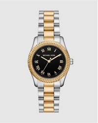 Michael Kors - Lexington Three-Hand Two-Tone Stainless Steel Watch - Lyst