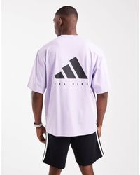 adidas Originals - Adidas training - power - t-shirt oversize - prune poudré - Lyst