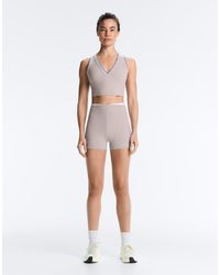 Oysho - Hot Pants High-rise Compressive 10cm Contrast - Lyst