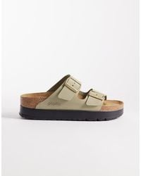 Birkenstock - Arizona Flex Platform Leather Sandal - Lyst