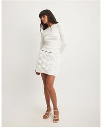 NA-KD - Applique Flower Skirt - Lyst