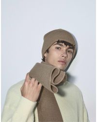 Pull&Bear - Bonnet basique taupe - Lyst