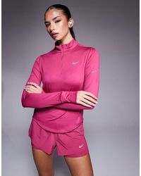 Nike - Swift Dri-fit Half Zip Long Sleeve Top - Lyst